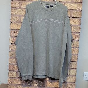 Arrow Men's Crewneck Cotton Sweater Sage Green Size XLT